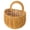 Small, variant on Small 5.1" Flat Back Wicker Hanging Basket with Adhesive Hook, Semi-Circle Woven Wall Storage Pocket for Kitchen Garlic Ginger and Bathroom Organizer