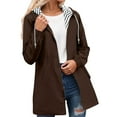 thumbnail image 2 of Women's Lightweight Hiking Windbreaker Jacket With Hood Striped Pockets Outdoor Anorak Coat For Trekking Travel, 2 of 7