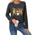 thumbnail image 5 of Telankuip Womens Crew Neck Long Sleeve Christmas T-Shirts Merry Christmas Leopard Plaid Tree Graphic Tee Tops 2025 Fashion Cute Snowman Printed Soft Cozy Pullover Tshirts Dark Gray XL, 5 of 6