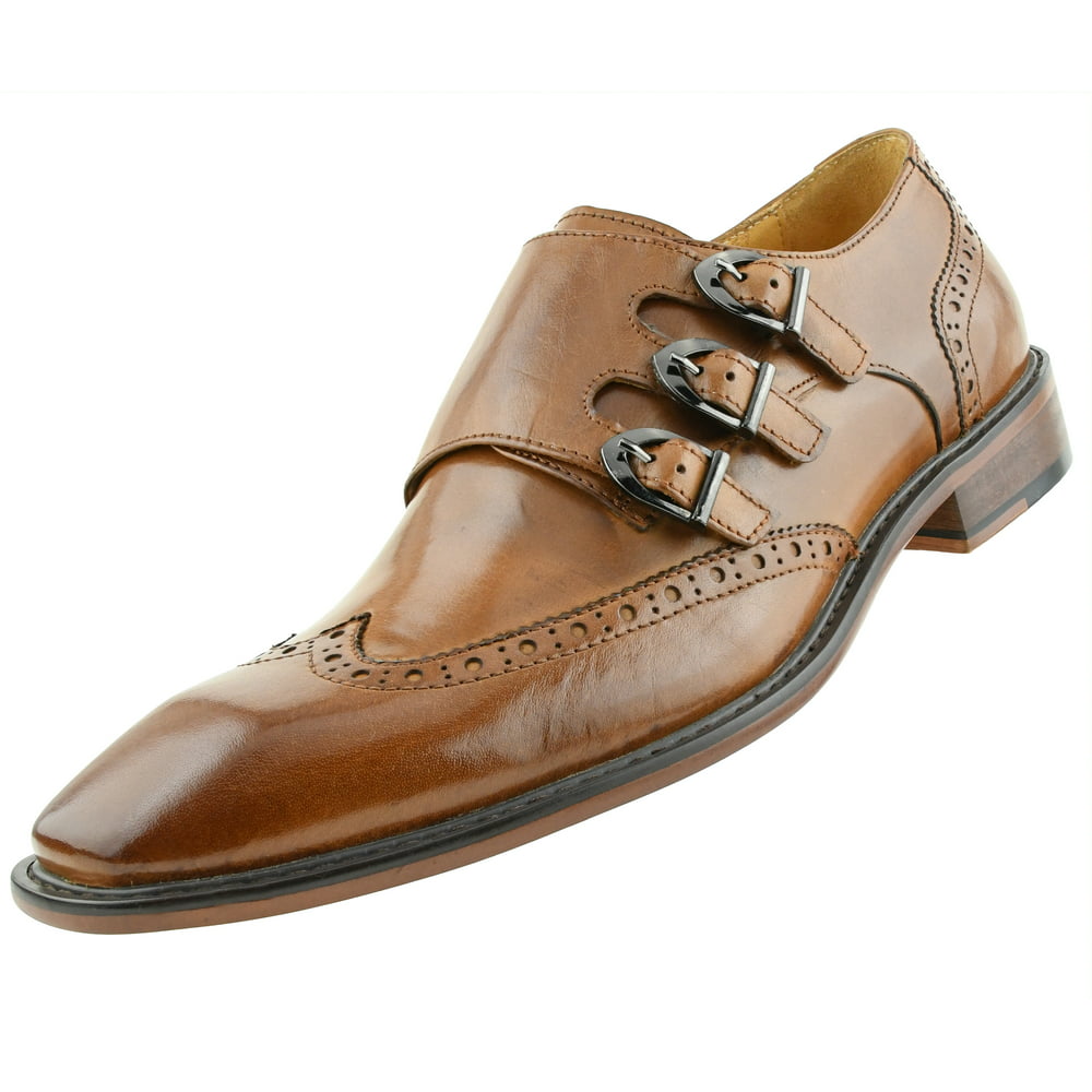 Asher Green - Asher Green Mens Genuine Two-Tone and Solid Leather Dress Shoes, Comfortable