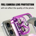thumbnail image 5 of for iPhone 14 Pro Max Magnetic Clear Case Compatible with MagSafe,Full Protection Slim Shockproof Anti-Scratch Case with Camera Lens Protector Logo View Dust-Proof Net for Women Purple, 5 of 7