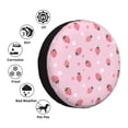 thumbnail image 4 of Rateoe Floral Strawberr Pattern Tire Cover Wheel Protectors Weatherproof Wheel Covers Universal Fit for Trailer Rv SUV Truck Camper Travel Trailers Accessories-15 inch, 4 of 6