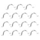 thumbnail image 1 of 15Pcs 50mm(1-15/16") Abrazadera de cable aislada con recubrimiento de acero inoxidable de 2 agujeros, abrazadera en forma de U, plateada, 1 of 6