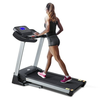 Buy MaxKare Electric Folding Treadmill Auto Incline Running Machine 3 HP Power 10 mph Speed 15 Level Adjustment with 15 Pre Set Training Programs Large LCD Display Cup Holder Exercise Treadmill Online...