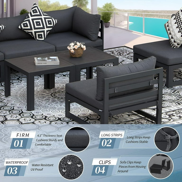 Large outdoor sofa shop cushions