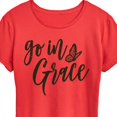 thumbnail image 2 of Instant Message - Go In Grace - Butterfly - Women's Short Sleeve Graphic T-Shirt, 2 of 6