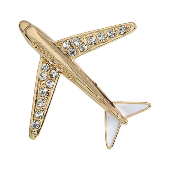 Airplane Brooch Pin Fashion Jewelry Accessories Elegant Exquisite Workmanship Durable Lightweight Lapel Pins Suit Brooch for Wedding Party