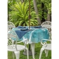 thumbnail image 2 of Outdoor Tablecloth with Umbrella Hole & Zipper, Coastal Beach Tree Teal Round Tablecloth 54 Inch, Tropical Botanical Palm Tree Vintage Patio Table Cover Waterproof Table Cloth for Picnic/Party, 2 of 7