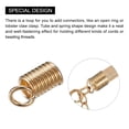 thumbnail image 4 of 200uds Bobina Cuerda Extremos Unique Bargains 4.5x9.5mm Hierro Resorte Tubo Tapa Broches Claro Dorado, 4 of 6