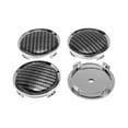 thumbnail image 1 of Unique Bargains 4 Pcs Wheel Center Caps Hub Caps Rim Center Caps 2.76" 2.95" Wheel Caps Hubcap Center Covers with Carbon Fiber Pattern Plastic 4 Clips Silver Tone, 1 of 6