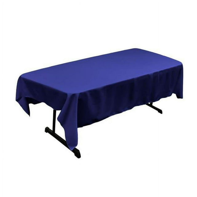 LA Linen TCpop60x90-RoyalP50 Nappe Rectangulaire en Popeline de Polyester, Bleu Royal - 60 x 90 Po.