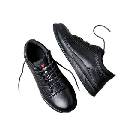 

Eloshman Men Work Shoes Steel Toe Booties High Top Safety Boot Industrials Anti-collision Lace Up Protection Shoe Wear Resistant Soft Sole Black 8