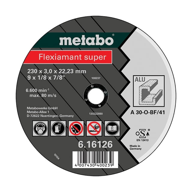 Disco Corte Flexiam.S.Al.180X3.0X22.2Mm METABO 616122000
