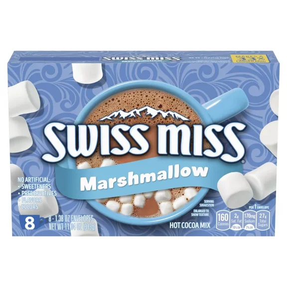Swiss Miss Marshmallow Hot Cocoa Mix contains a box with 8 units (envelopes).
