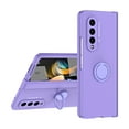 thumbnail image 6 of Dteck for Samsung Galaxy Z Fold 3 Case with Hinge Protection & Built-in Front Screen Protector, Full Body Drop Protection Z Fold3 Matte Cover with Ring Holder, Work with Magnetic Car Mount, Purple, 6 of 8