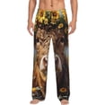 thumbnail image 1 of Balery Cute Cow Sunflower Crown A Pantalones de pijama para hombre, pijama ultraligero, pantalón de descanso-X-Large, 1 of 6