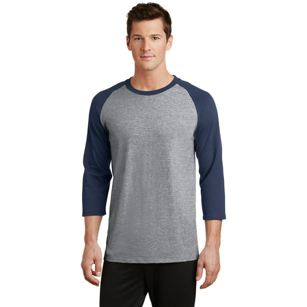 Camiseta con manga ragl?n de 3/4 Core Blend de Port & Company?. PC55RS Puerto & Compa??a PC55RS