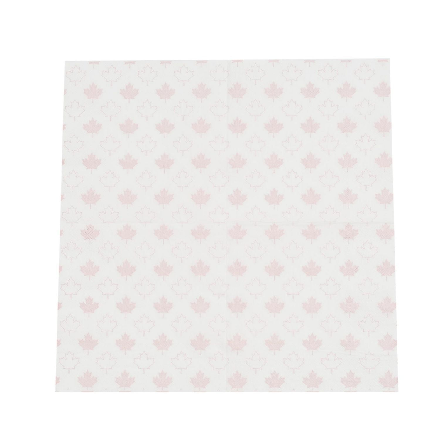 Way to Celebrate! Red And White Maple Leaf Paper Luncheon Napkins, 6.5in, 18ct