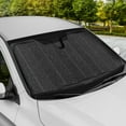 thumbnail image 6 of BDK Black Glitter Windshield Sun Shade - Car Sun Visor Sun Shade for Windshield - Car Window Shades for SUV & Truck - Dash Cover Sun Protection Window Shade Accessories - 58" x 27", 6 of 7