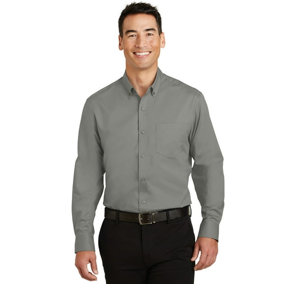 Port Authority SuperPro Twill Shirt-XL (Monument Grey)