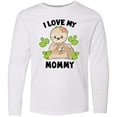 thumbnail image 3 of Inktastic Cute Sloth I Love My Mommy with Green Leaves Long Sleeve Youth T-Shirt, 3 of 5