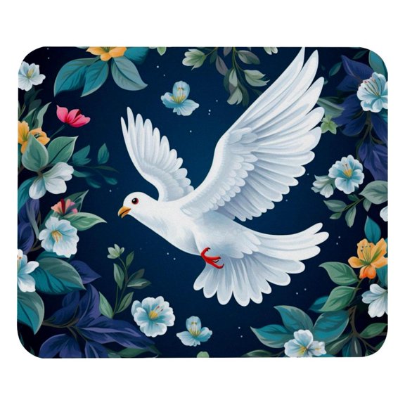 Peace Dove Mouse Pad for Wireless Mouse Home Office Desk Laptop with Rubber Base