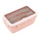 thumbnail image 4 of Fiambrera Térmica, 1400ml 3 Compartimentos Bento Boxes Buen Sellado con Cuchara Palillos para la Escuela para la Oficina LYUMO Cajas para el Almuerzo, 4 of 6