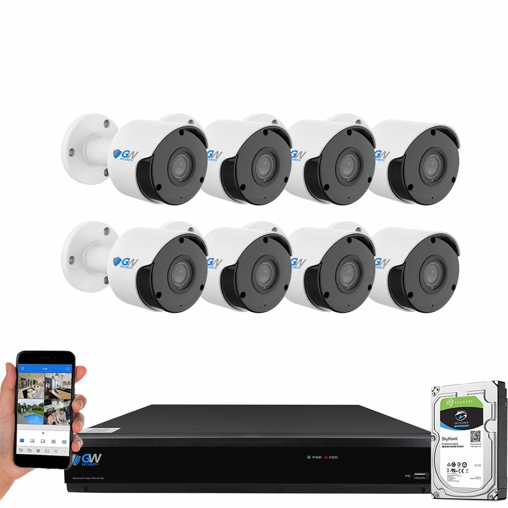 GW Security 8MP Security Camera System Outdoor with AI Face/Human