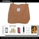 thumbnail image 3 of Bolso de pana para mujer, lavable y reutilizable, bolso de hombro grande, bolso de compras para la escuela, el trabajo, la playa y viajes., 3 of 5