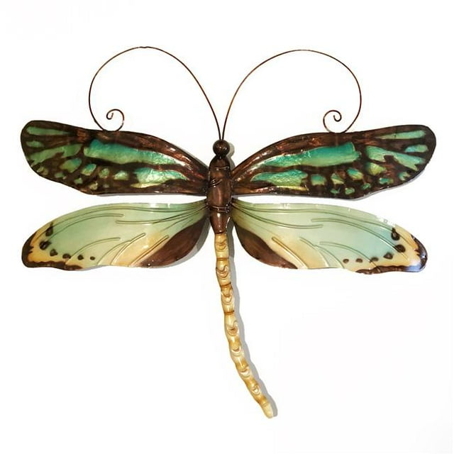 Eangee Home Design m4034 Dragonfly Wall Decor, Aqua & Gold