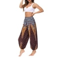 thumbnail image 3 of Txlixc Pantalones de entrenamiento para mujer, estampado digital bohemio, pantalones de yoga sueltos con lado dividido Txlixc Estilo de ocio, 3 of 9