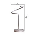 thumbnail image 5 of Benzara BM240334 Lampe de Table avec LED Intégrée Courbée en Métal, Blanc Mat, 5 of 5