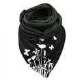thumbnail image 1 of Women  Botanical Print Cotton Winter Warm Button Up Scarf, 1 of 3