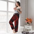 thumbnail image 3 of Fotbe Red Dragon On Black Women's Pajama Pants,Sleepwear Pants,Pj Bottoms Drawstring And Pockets-X-Large, 3 of 7