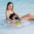thumbnail image 3 of Porte-boisson Flottant Gonflable Porte-Boisson Flottant Premium pour Piscine, Accessoires de Spa Refroidisseur Table Bar Plateau, 1 * Porte-Boisson Flottant, Blanc, 3 of 7