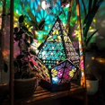 thumbnail image 2 of Lámpara de noche de mesa con lámpara de proyección de suelo con cielo estrellado y mosaico bohemio, 2 of 4