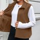 thumbnail image 4 of Neewe Women's Polar Fleece Zip Vest Lapel Collar Outerwear Warm Sleeveless Coat Vest for Fall and Winter, 4 of 8