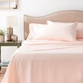 thumbnail image 2 of Amrapur Overseas 4-Piece Crochet Lace Bed Sheet Set, King, Blush, 2 of 5