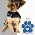 thumbnail image 4 of Monebena Personalized Dog Tag Custom Engraving of Content for Your Pet's Name and Information Cute Paw Shaped Pet Id Tag Dog Footprint Silver, 4 of 9