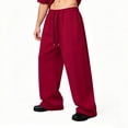thumbnail image 6 of Guluxicc Gym Pants for Men Elastic Waist Drawstring Yoga Trousers with Pockets Wide-Leg Classic Fit Summer Athletic Pants, 6 of 6