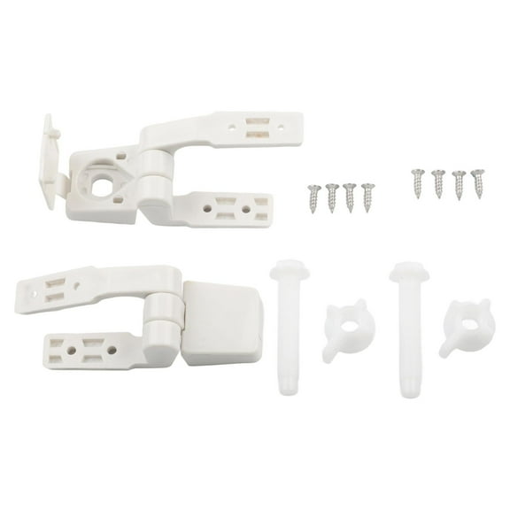 Toilet Seat Hinge Replacement Kit,Complete Set with Bolts,Screws and Nuts for Standard Front Toilet Seats