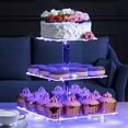 thumbnail image 4 of OnDisplay 3 Tier LED Light Clear Acrylic Appetizer/Cupcake Tower Display Stand, 4 of 7