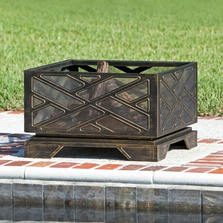 Fire Sense - Catalano Square Fire Pit - Antique bronze