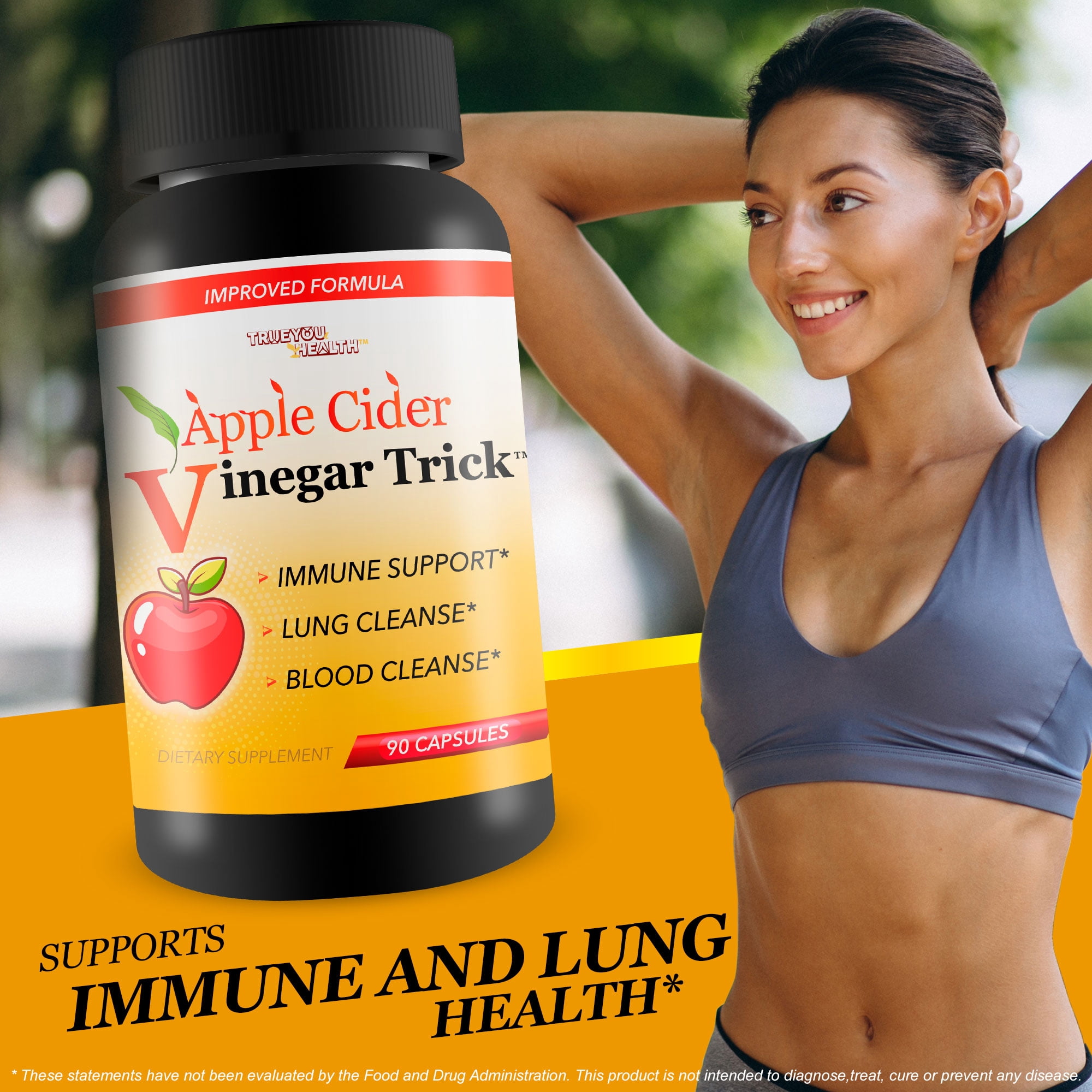 Apple Cider Vinegar Trick - Our Best Apple Cider Vinegar Pills with Vitamin C - Our Best Keto Acv Pills - Turmeric Ginger Applecider Vinegar and Garlic Supplement - Acv Trick