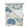 thumbnail image 7 of Quilts Full Size Bedding Set, Blue Coastal Lightweight Quilted Comforter, Starfish Shell Coral Summer Beach Rustic Soft Reversible Bedspread Coverlet with Pillow Covers for All Season, 78" x 90", 7 of 7