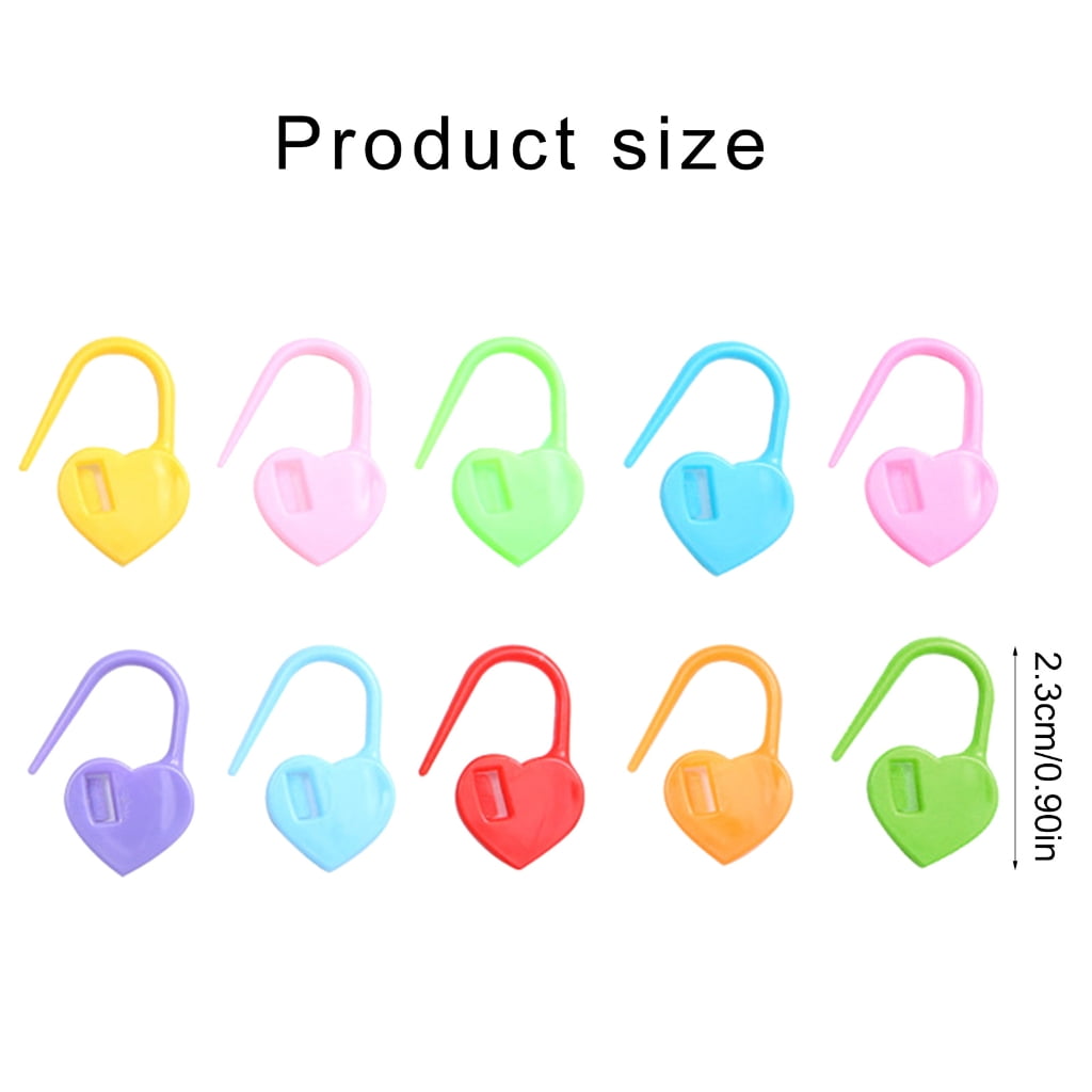 1000 Pieces Heart Shaped Knitting Markers Stitching Markers Locking Stitching Markers Easy to Use for Crochet Knitting