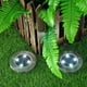 thumbnail image 3 of Luces solares para suelo, paquete de 4, impermeables, para exteriores, en el suelo, para paisajes, caminos, luces con sensor de disco para jardín, patio, pasarela, césped, entrada de vehículos, patio, 3 of 5