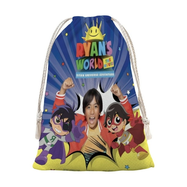 Mundo de Ryan Bolsa de regalo con cierre de cinta navideño para decoración de Navidad,39cm×30 cm.