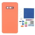 thumbnail image 1 of Cubierta de repuesto para puerta trasera de cristal con cinta adhesiva impermeable preinstalada y herramientas de reparación para Galaxy S10e SM G97 naranja, 1 of 14