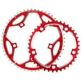 thumbnail image 2 of Plato para bicicleta de carretera, 130 mm BCD, redondo, mecanizado en CNC, de aluminio. rojo, 2 of 6